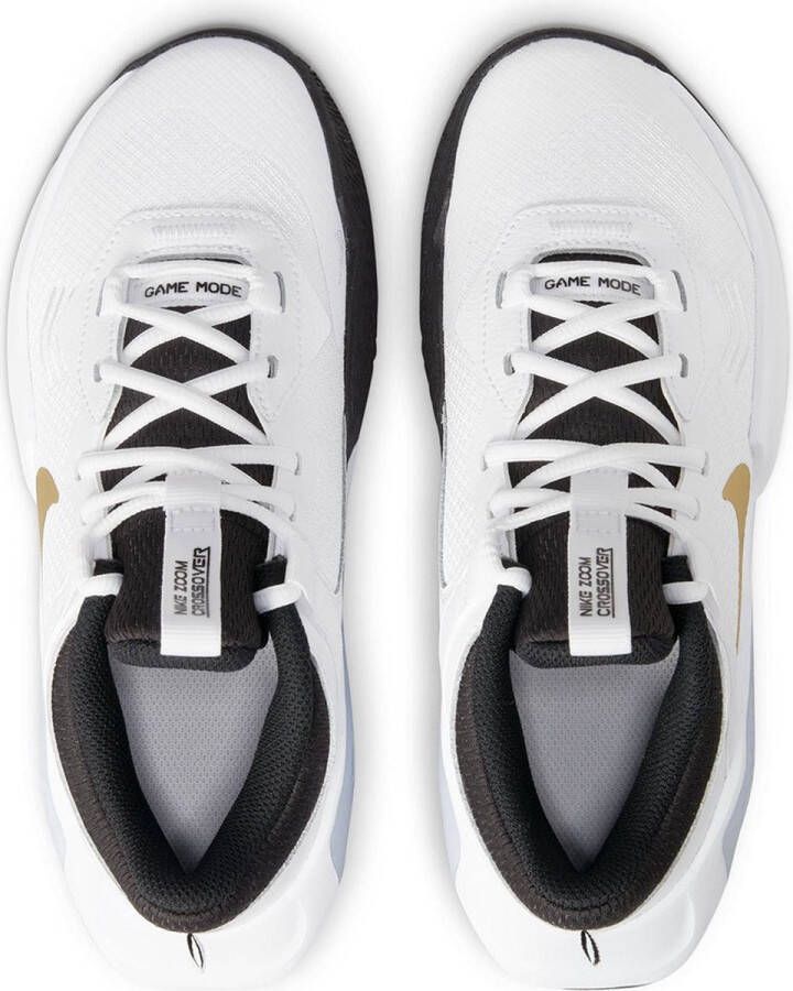 Nike Air Zoom Crossover GS Basketbal Schoenen White Metallic Gold Black Kinderen