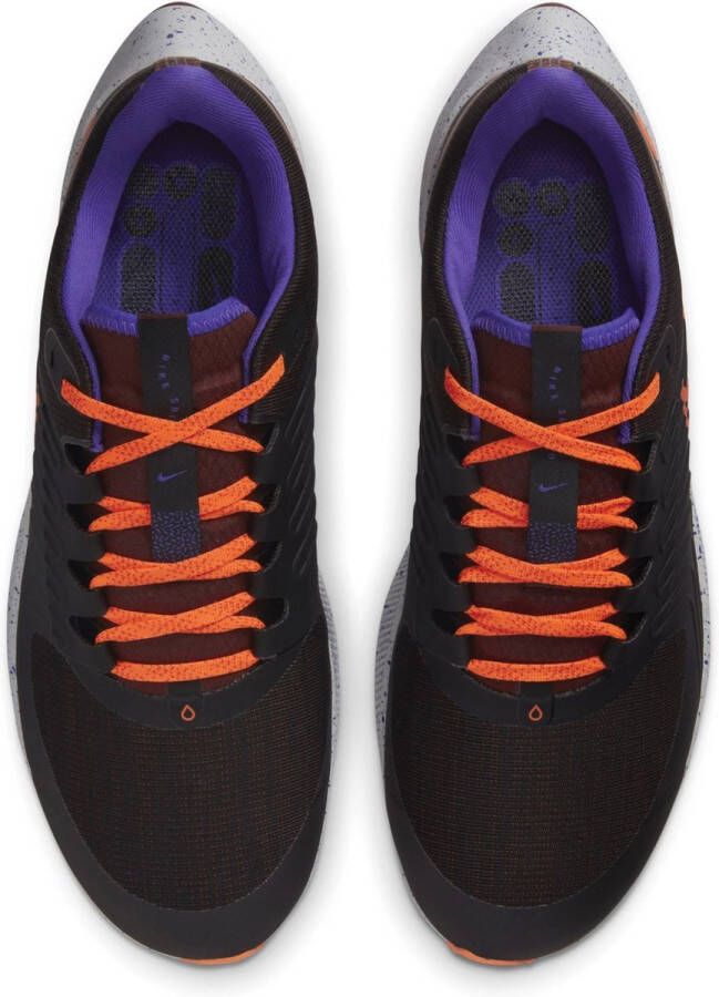 Nike Air Zoom Pegas Shield Hardloopschoenen Sportschoenen Mannen zwart oranje paars