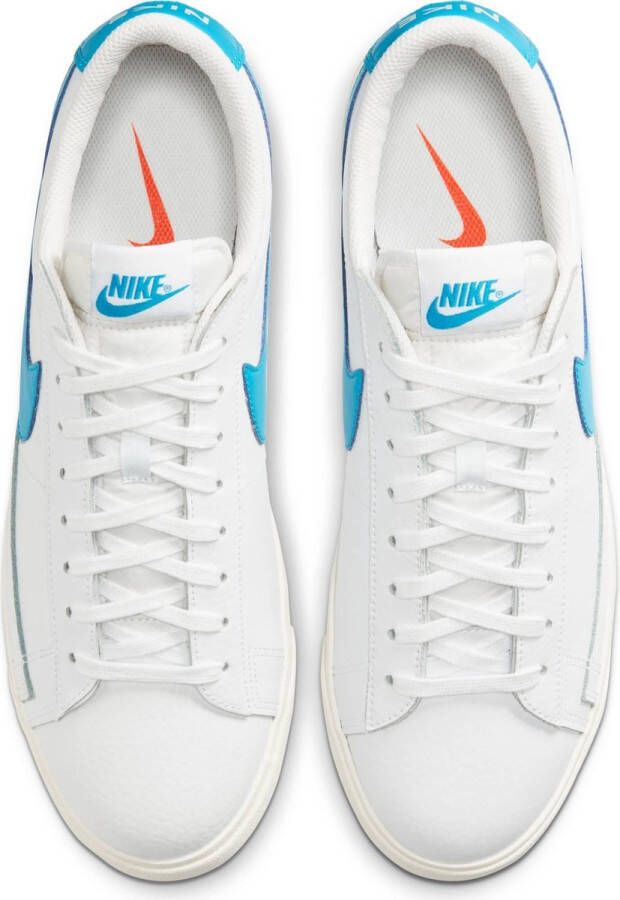 Nike Blazer Low Leather Heren Sneakers White Laser Blue-Sail