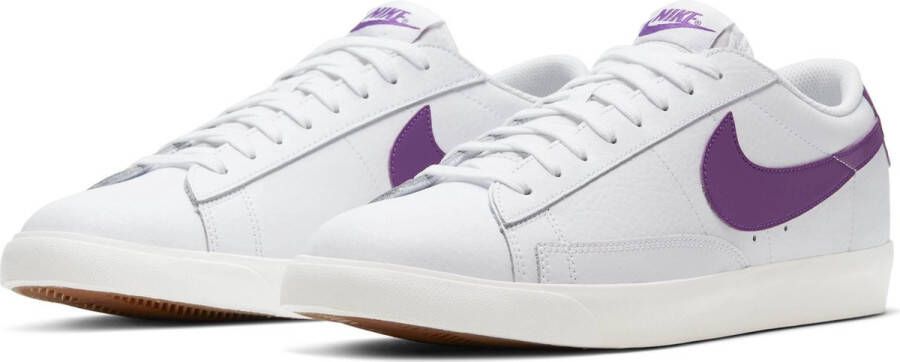 Nike Blazer Low Leather Heren Sneakers White Voltage Purple-Sail