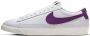 Nike Blazer Low Leather Heren Sneakers White Voltage Purple-Sail - Thumbnail 4