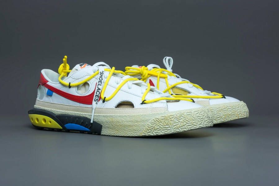 Nike Blazer Low Off-White University Red DH7863-100 Wit Schoenen