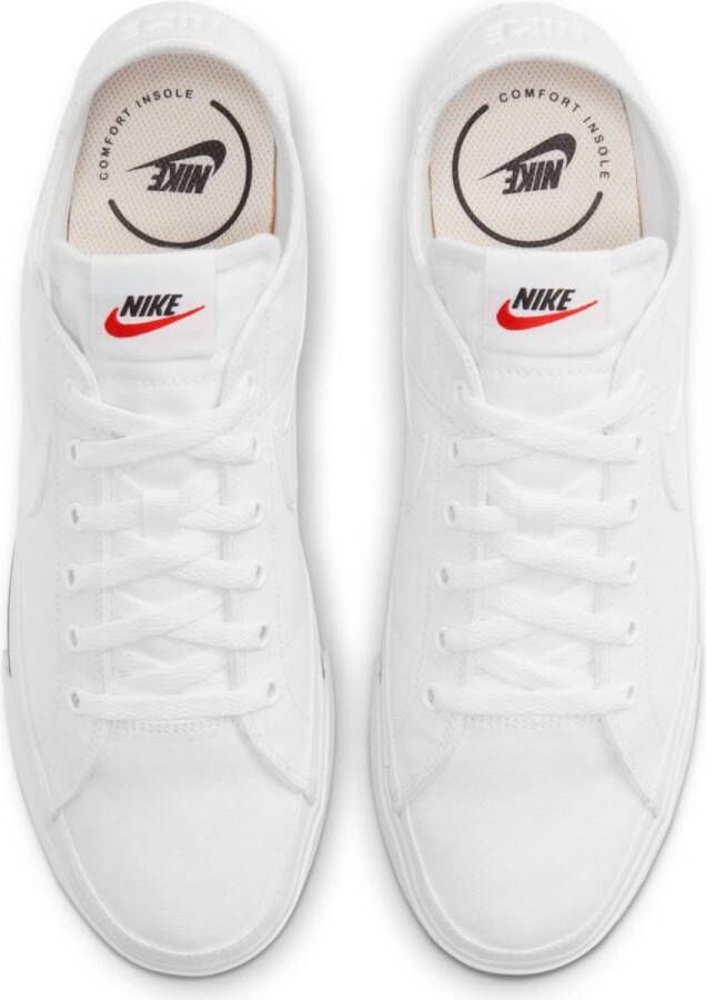 Nike Court Legacy Canvas Sneakers White Black Heren