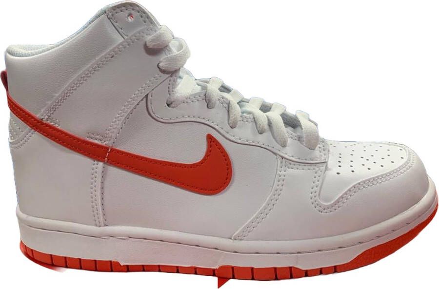 Nike Dunk High Sneakers Unisex Wit Rood