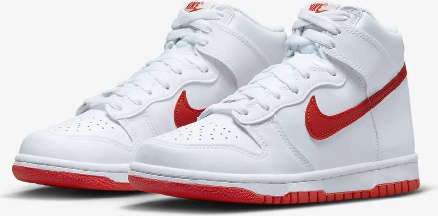 Nike Dunk High Sneakers Unisex Wit Rood