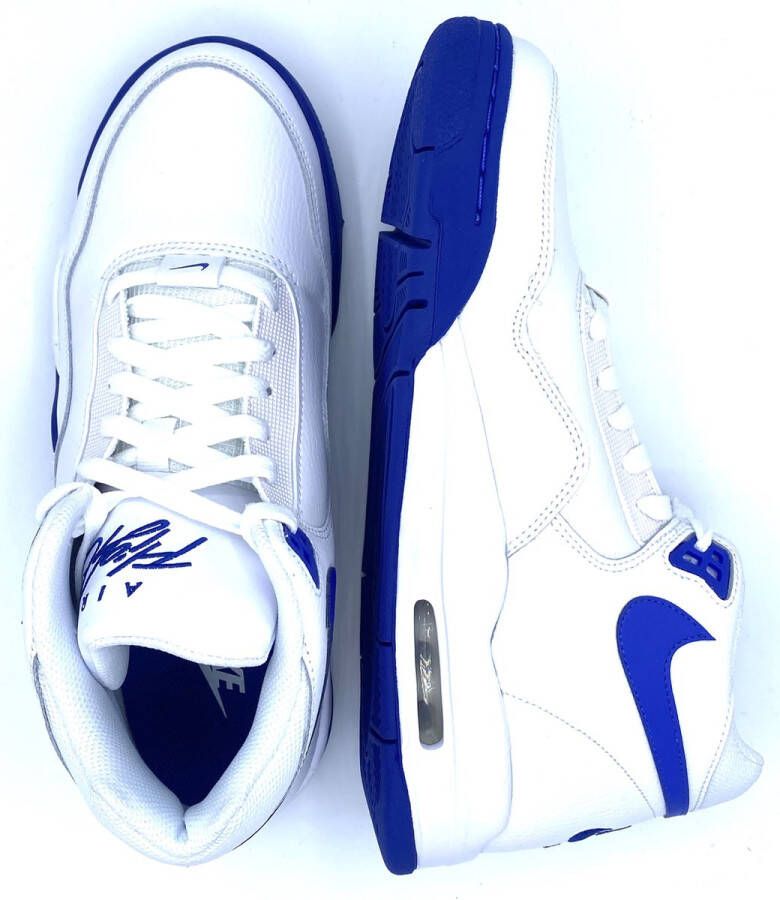 Nike Air Flight Legacy Heren Sneakers Basketbalschoenen Leer Wit BQ4212 - Foto 4