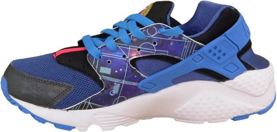 Nike Huarache Run Print Gs 704943-004 Vrouwen Blauw Sneakers