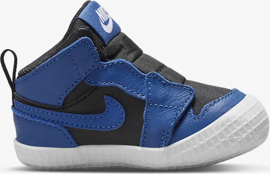 Nike Jordan 1 Baby Crib Bootie Flexibilieit en Comfort Zwart Blauw Wit