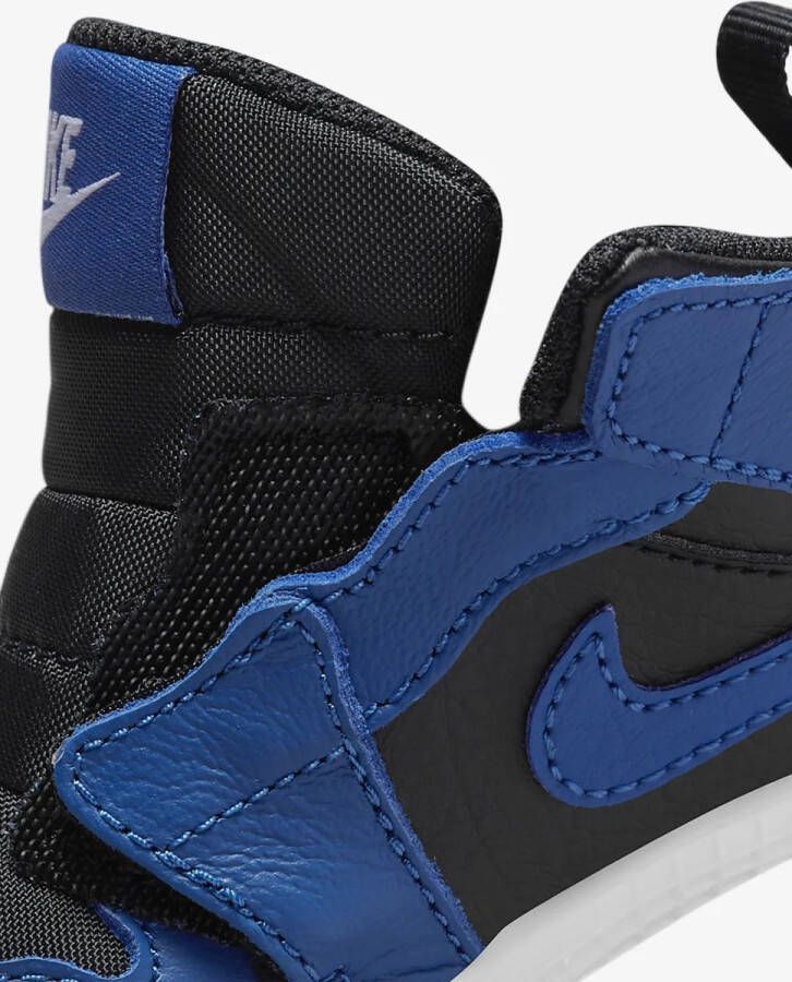 Nike Jordan 1 Baby Crib Bootie Flexibilieit en Comfort Zwart Blauw Wit