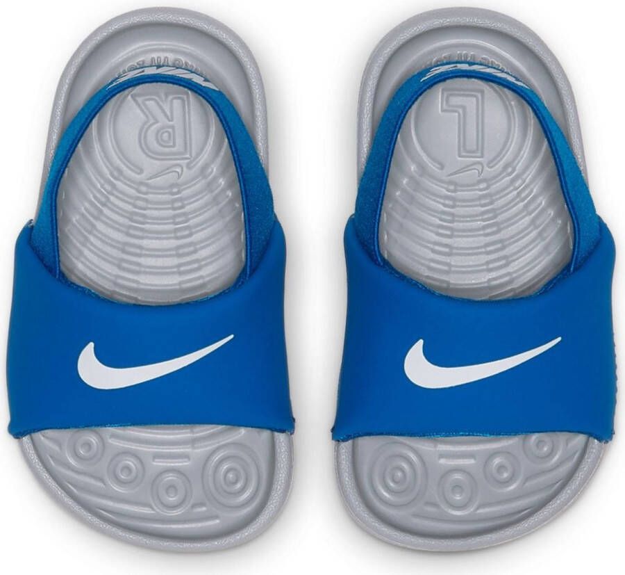 Nike Kawa TD Slippers Hyper Cobalt White Wolf Grey Kinderen Schoenen.nl