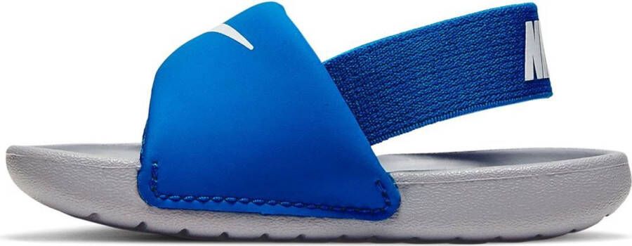 Nike Kawa TD Slippers Hyper Cobalt White Wolf Grey Kinderen