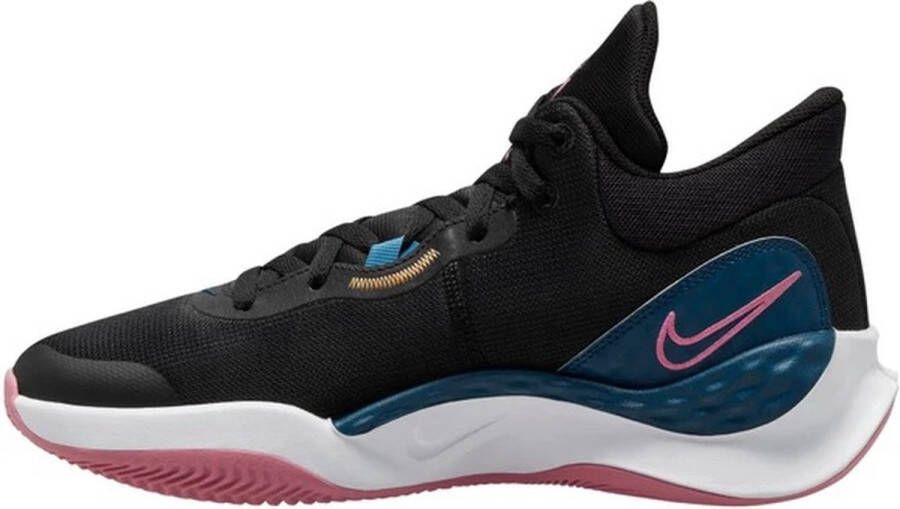 Nike Renew Elevate 3 Black Pinksicle Valerian Blue Schoenmaat 40 1 2 Basketball Performance Low DD9304 004 - Foto 4