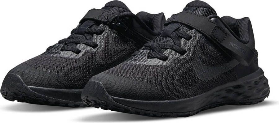 Nike Revolution 6 Flyease PS Sneakers Kinderen Black Dk Smoke Grey