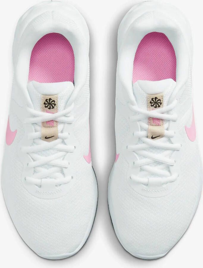 Nike revolution 6 hardloopschoenen wit roze dames - Foto 6