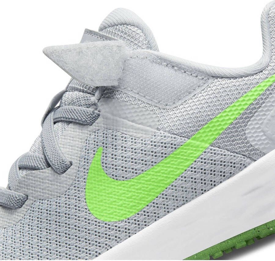 Nike Revolution 6 NN PSV Hardloopschoenen LT Smoke Grey Green Strike Dk Smoke Grey Kinderen