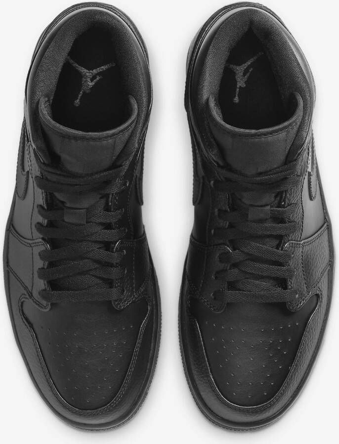 Nike Sneakers Air Jordan 1 Midden Zwart Streetwear Volwassen