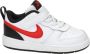 Nike Court Borough Low 2 TDV Sneakers White University Red Black Kinderen - Thumbnail 11
