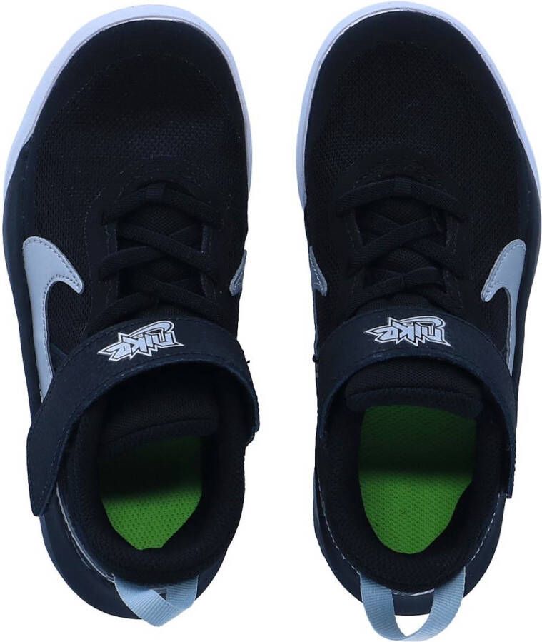 Nike Team Hustle D 10 PS Sneakers Black Metallic Silver Volt White Kinderen
