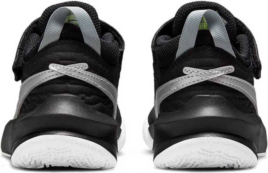 Nike Team Hustle D 10 PS Sneakers Black Metallic Silver Volt White Kinderen