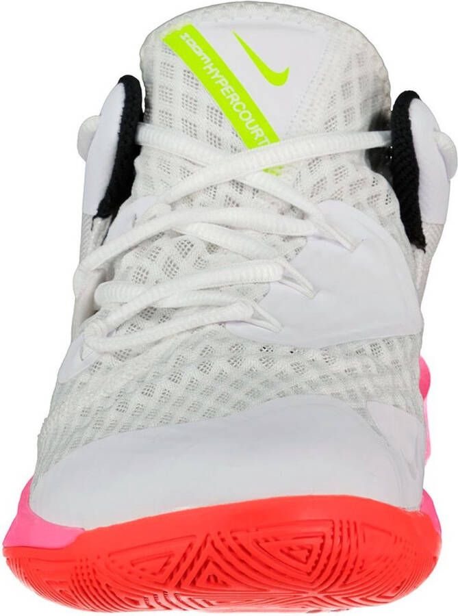 Nike Zoom Hyperspeed Court LE Volleybalschoenen White Black Bright Crimson Pink Blaster Heren - Foto 5