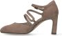 No Stress Dames Beige suède pumps - Thumbnail 4