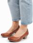 No Stress Dames Cognac bruine pump met lage hak - Thumbnail 3