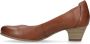 No Stress Dames Cognac bruine pump met lage hak - Thumbnail 4