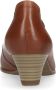 No Stress Dames Cognac bruine pump met lage hak - Thumbnail 5