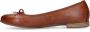 No Stress Dames Cognac leren ballerina's - Thumbnail 5