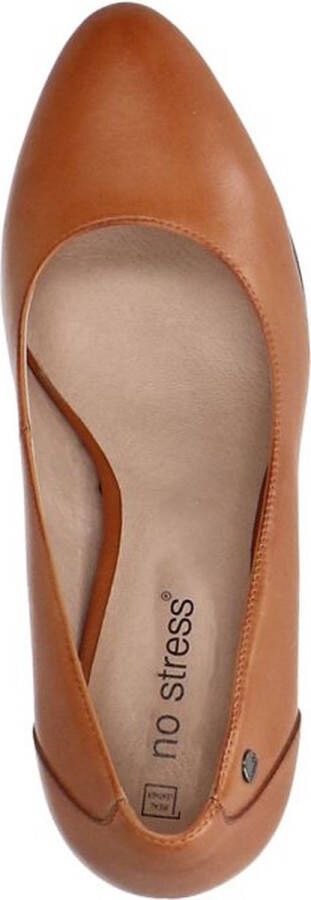 No Stress Dames Cognac leren gesloten pumps