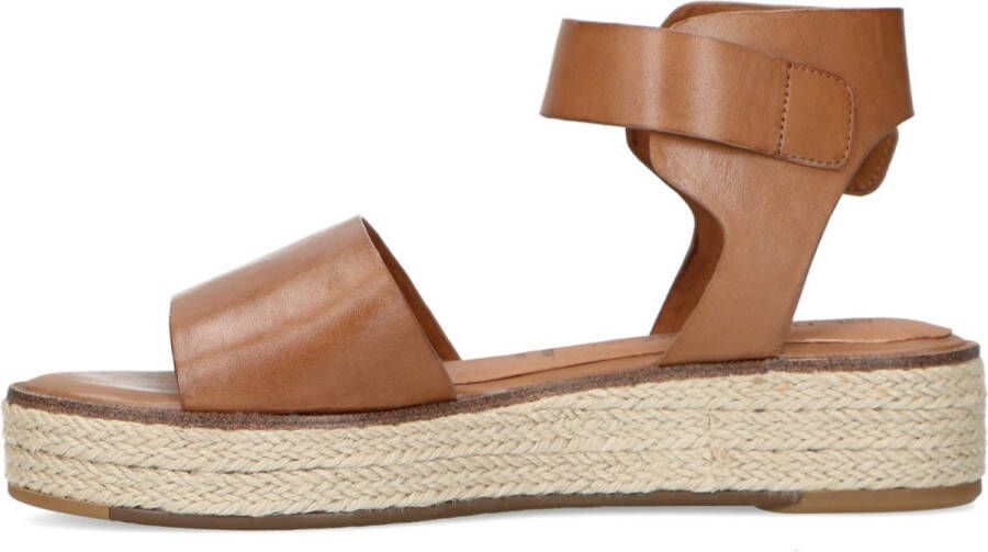 No Stress Dames Cognac leren sandalen