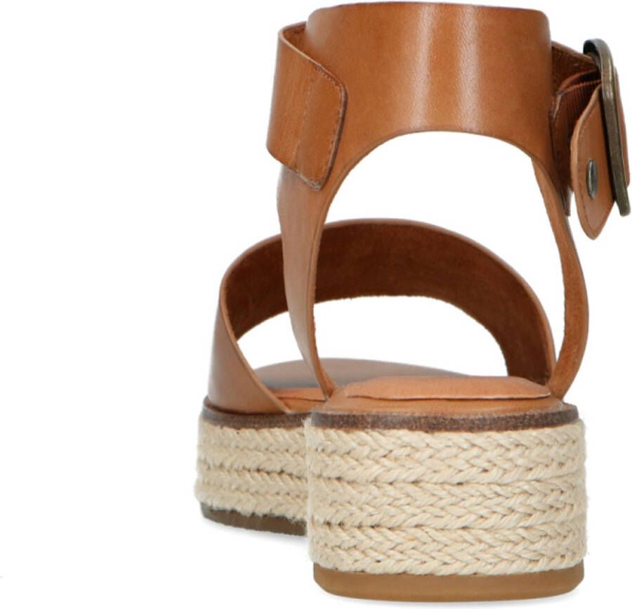 No Stress Dames Cognac leren sandalen