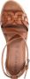 No Stress Dames Cognac leren sandalen met gevlochten band - Thumbnail 4