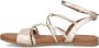 No Stress Dames Goudkleurige leren sandalen met bandjes - Thumbnail 5