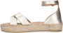 No Stress Dames Gouden metallic sandalen met touwzool - Thumbnail 4
