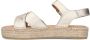 No Stress Dames Gouden metallic sandalen met touwzool - Thumbnail 11