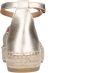 No Stress Dames Gouden metallic sandalen met touwzool - Thumbnail 7