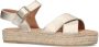 No Stress Dames Gouden metallic sandalen met touwzool - Thumbnail 9