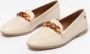 No Stress Dames Off white leren loafers met chain - Thumbnail 7