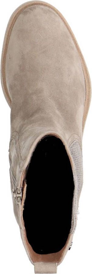 No Stress Dames Taupe suède chelsea boots met rits