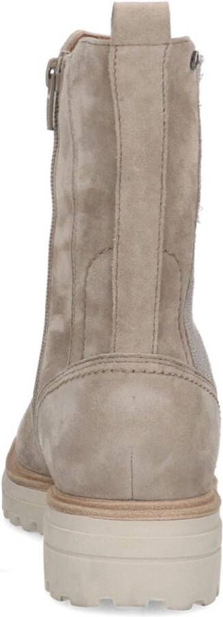 No Stress Dames Taupe suède chelsea boots met rits