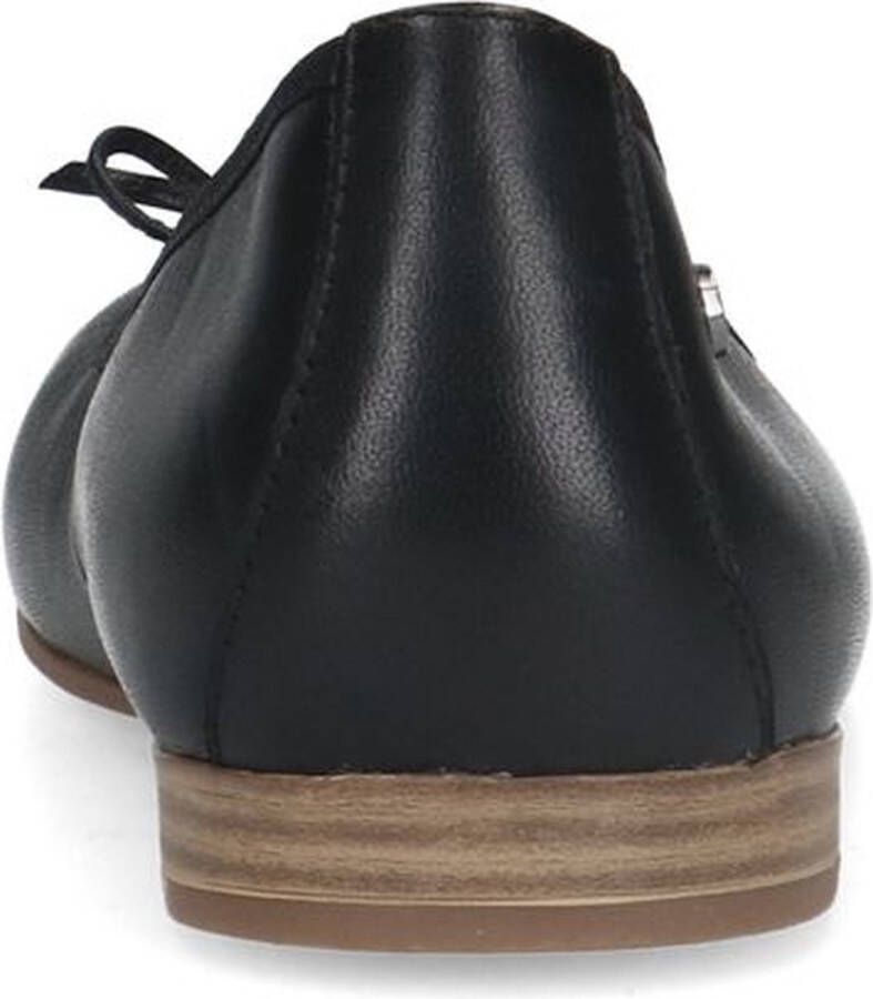 No Stress Dames Zwarte leren ballerina's