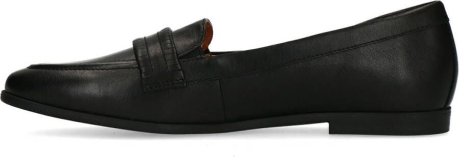 No Stress Dames Zwarte leren loafers