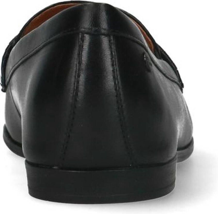 No Stress Dames Zwarte leren loafers