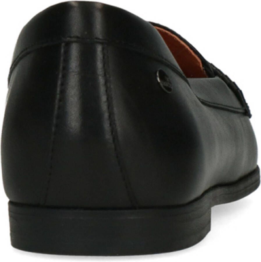 No Stress Dames Zwarte leren loafers