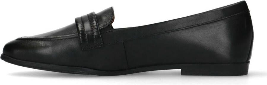 No Stress Dames Zwarte leren loafers