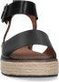 No Stress Dames Zwarte leren sandalen - Thumbnail 5