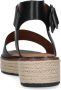 No Stress Dames Zwarte leren sandalen - Thumbnail 2