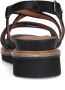 No Stress Dames Zwarte leren sandalen met bandjes - Thumbnail 5