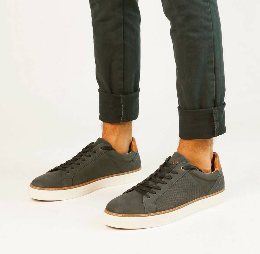 No Stress Heren Donkerblauwe nubuck sneakers - Foto 4